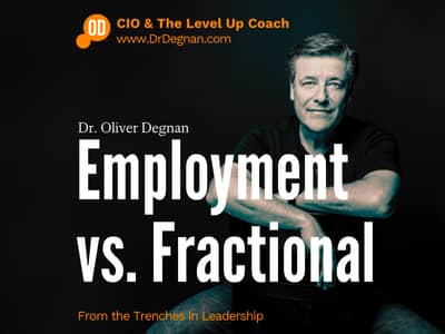 From the trenches in leadership - Dr. Oliver Degnan